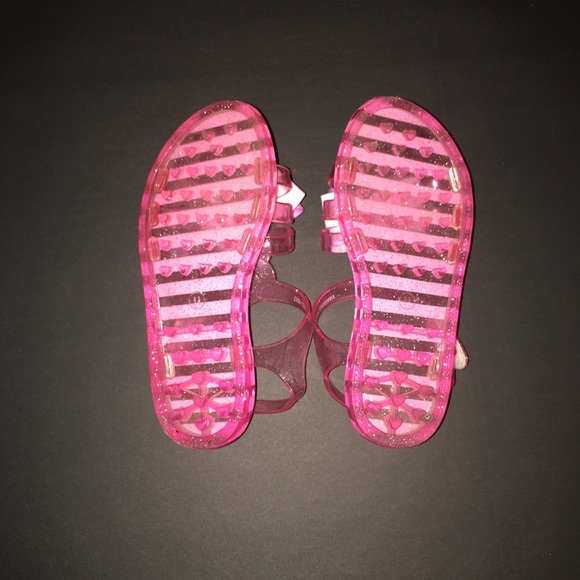 Pink & White Jelly Sandals - Picture 6 of 8